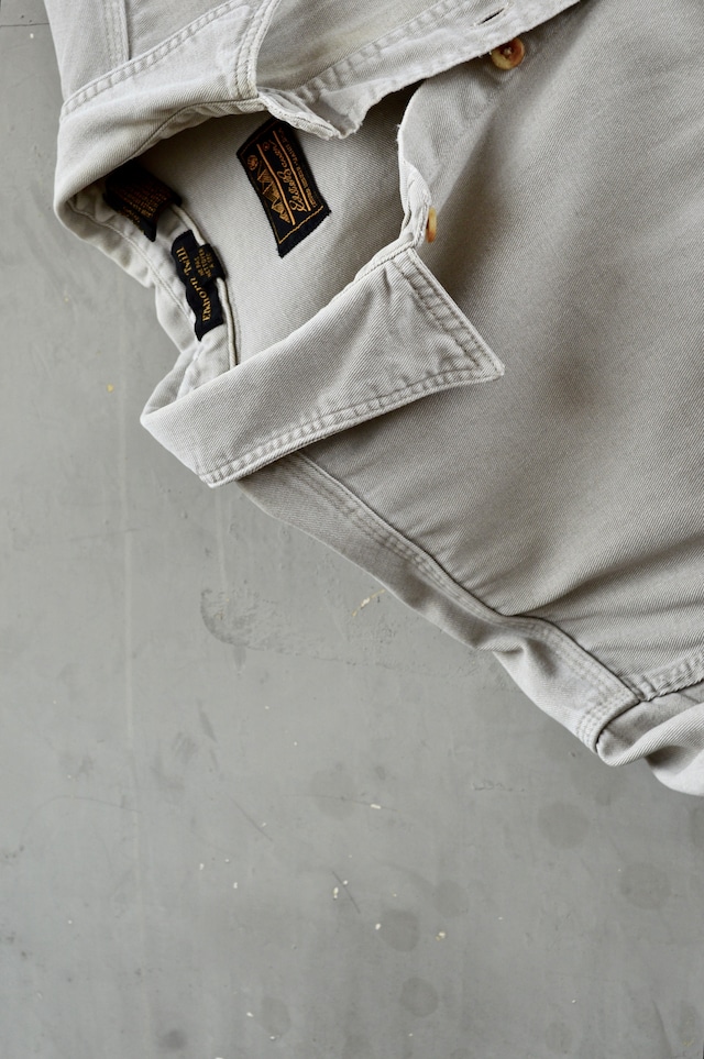 Eddie Bauer 1980's Eikhorn Twill Made in USA Heavy Twill Flap Work Shirt エディーバウアー 80s シャツ エルクホーンツイル