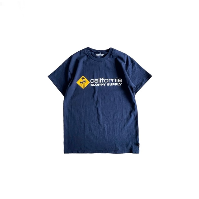 sloppy supply / "PARM TREE" tee / navy