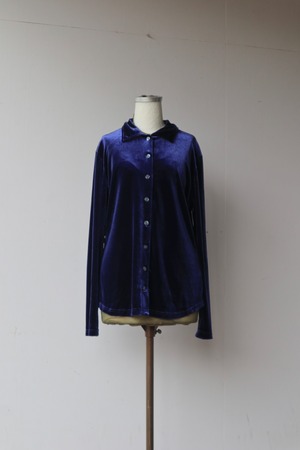blue velour shirt