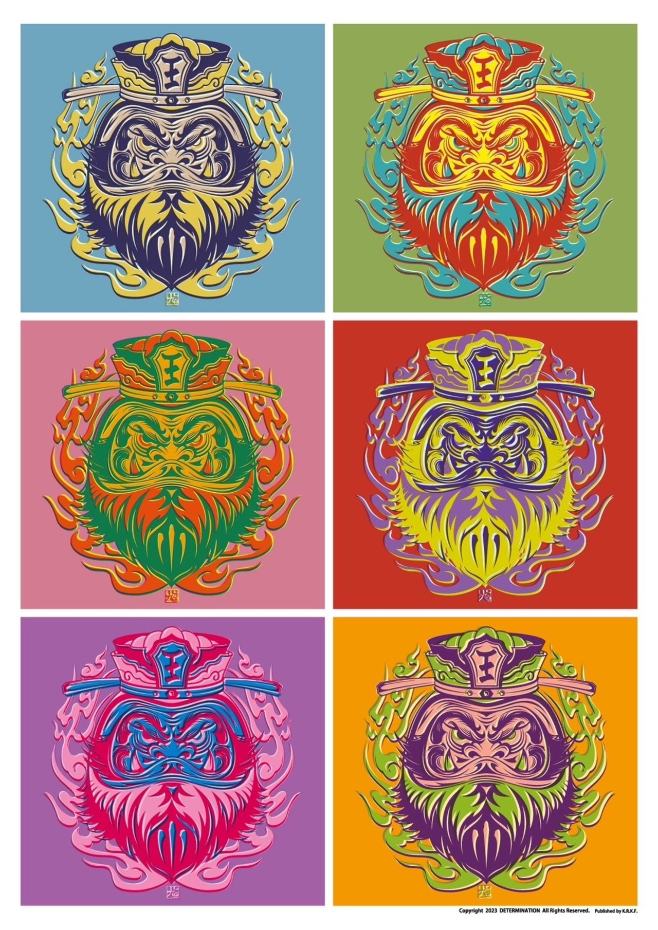 閻魔達磨　A2 Poster