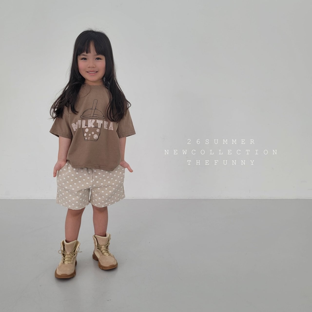 THE FUNNY】ミルクT ブラウン（80~120cm） | 韓国子供服 OsedOn (オセドン)