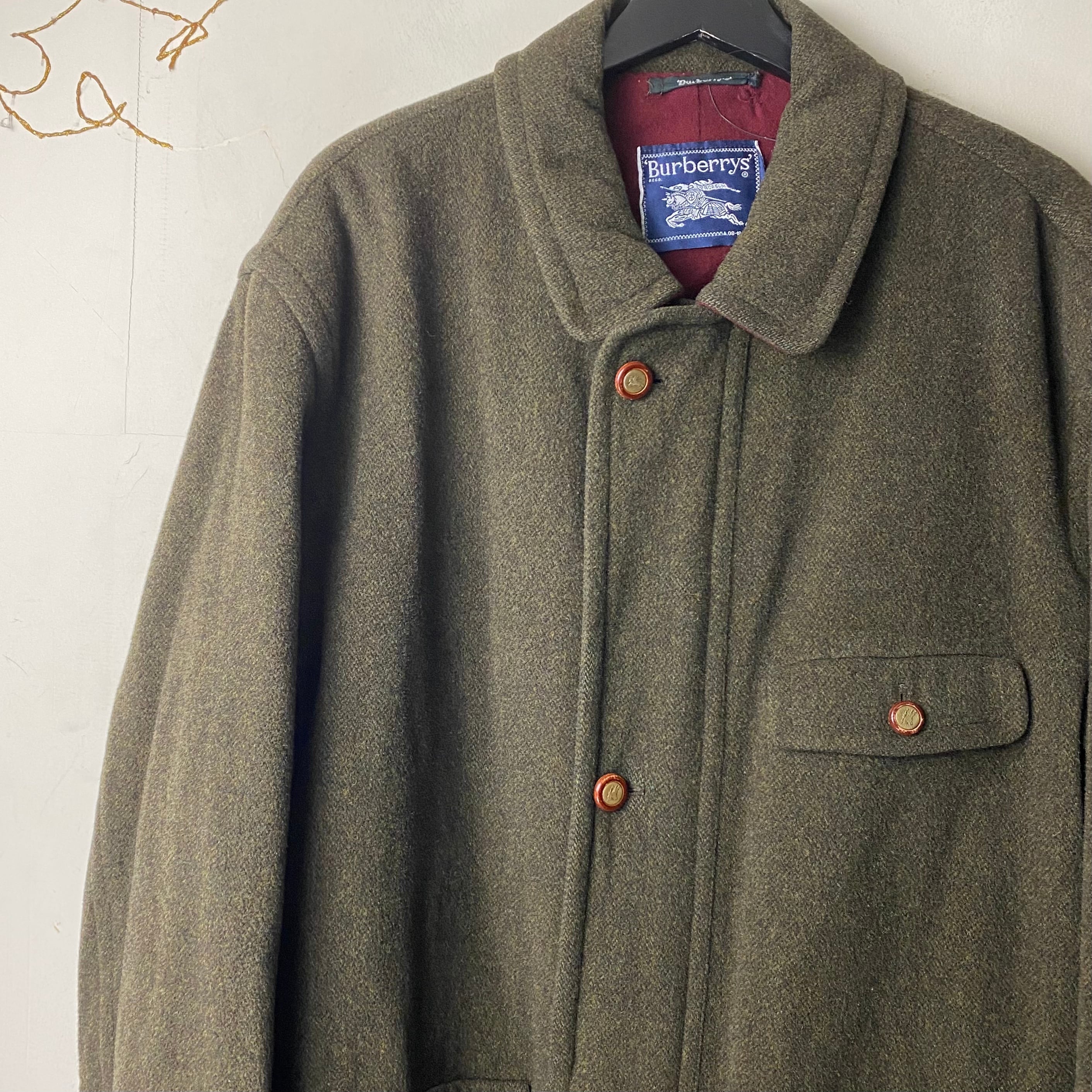 vintage BURBERRYS wool coverall coat made in SPAIN | NOIR ONLINE