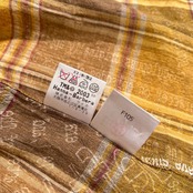 美品 GREENCLUBS グリーンクラブ × ハンナ・バーベラ Hanna-Barbera 総柄 チェック 半袖 リネン シャツ サイズ 5 /ライカ/日本製