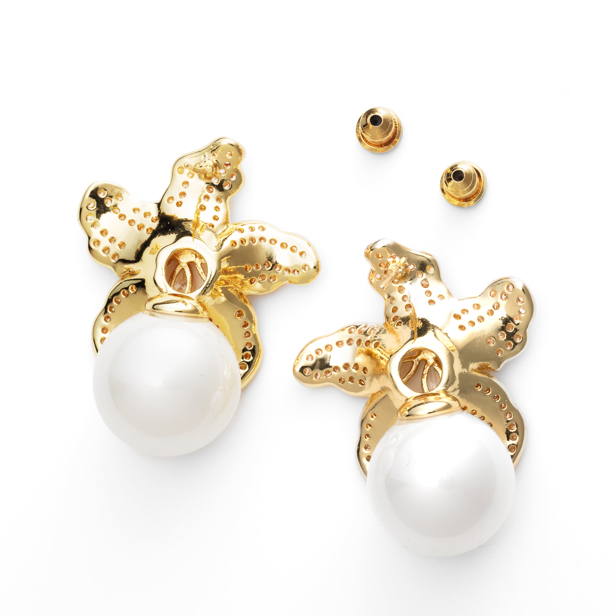 E-124 Orchid パールピアス Silver/Gold | ウェディング・ブライダル