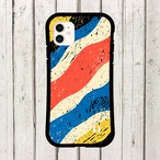 受注生産 iPhoneケース 赤青黄色のスプラッシュウェーブ｜カーヴィー抽象 CURV002B