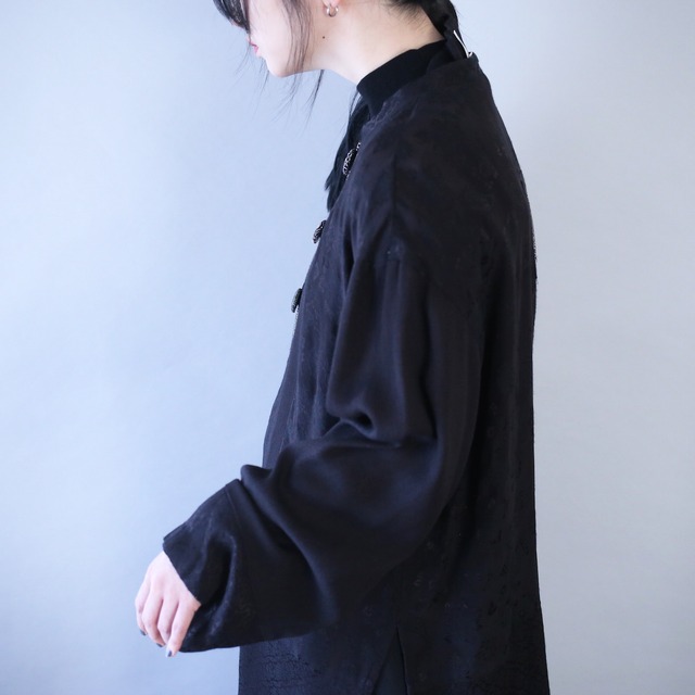 flower and paisley gloss pattern square patchwork design 3b loose silhouette shirt