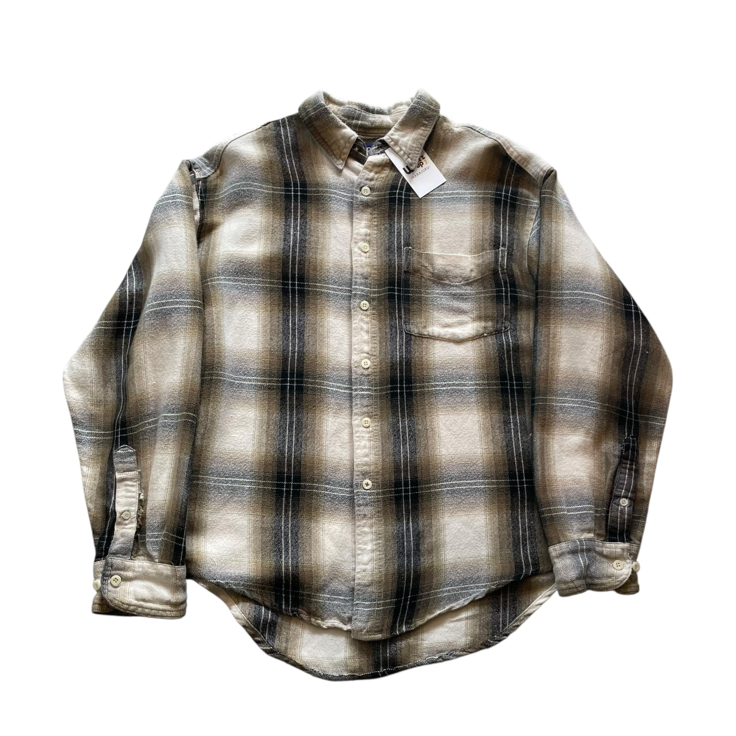 90s old GAP " rayon " L/S ombre shirt