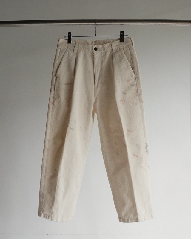 ANCELLM / PAINT CHINO TROUSERS(BEIGE)