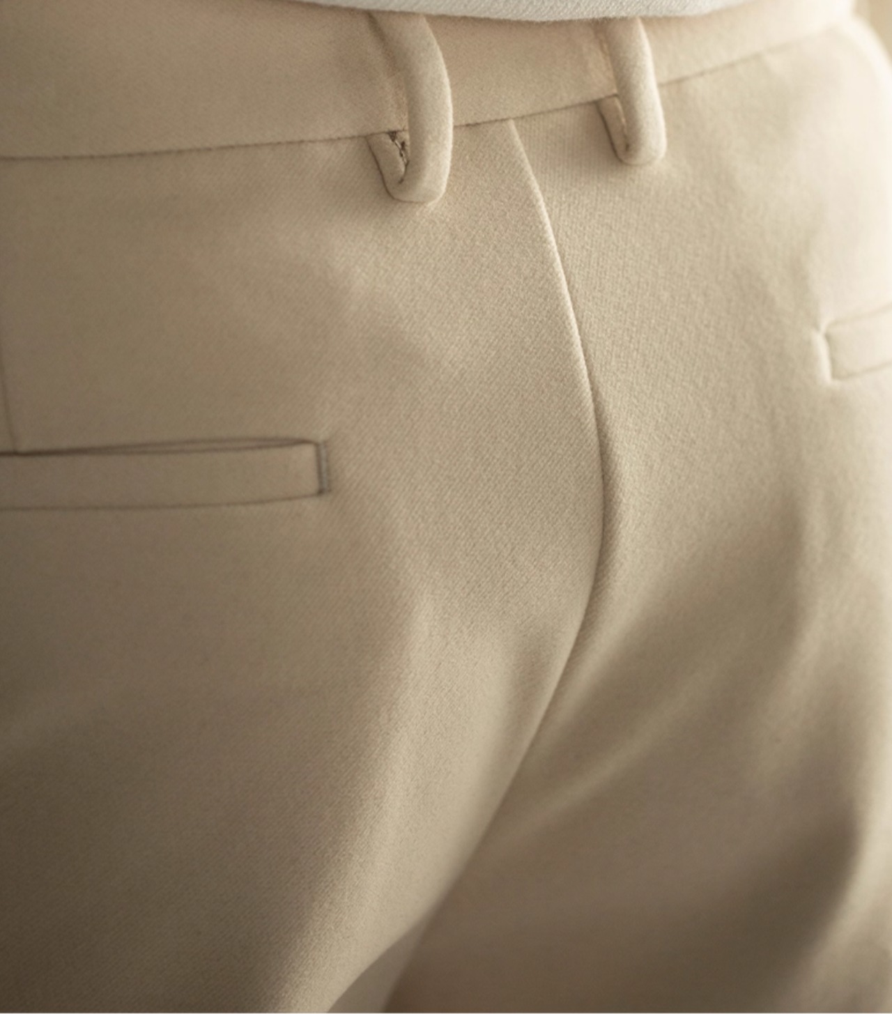 【蓄熱軽柔】フリースライク・ウォームスラックス（ウエストゴム仕様）