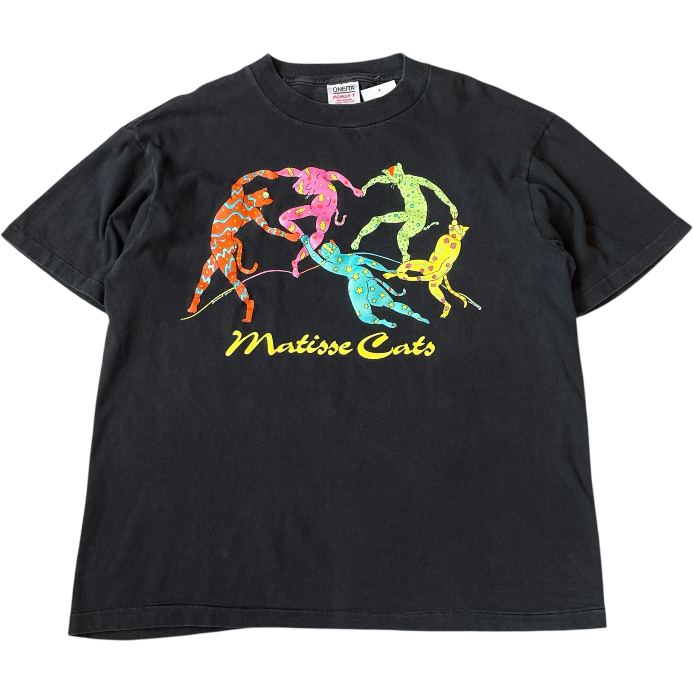 80s Henri mattise parody "Mattise Cats" T-shirt