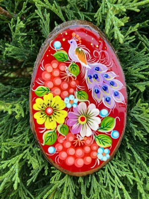 ペトリキフカ塗りのマグネット ペトリキウカ村（Khomenko製作）