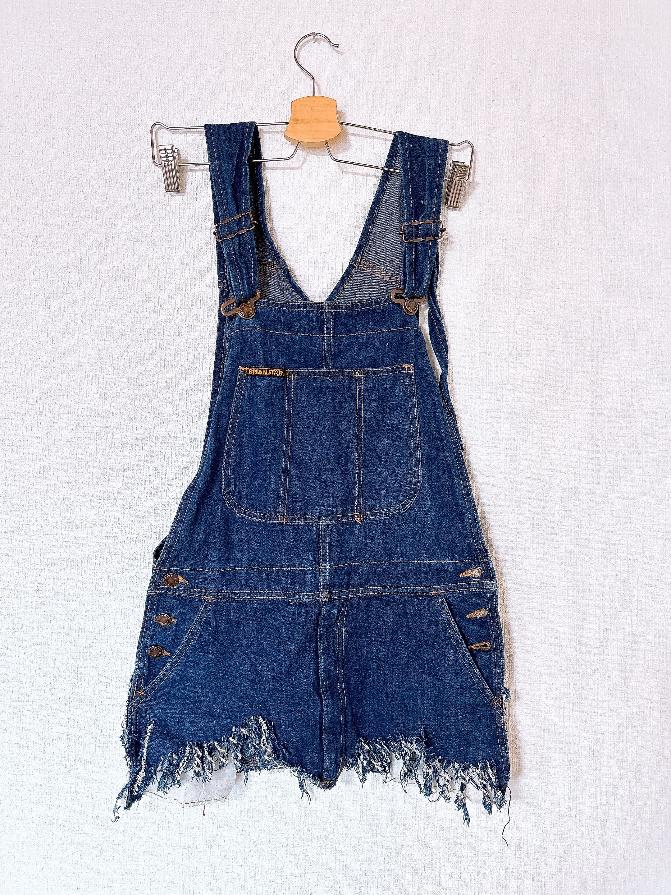 デニムリメイク★逆さオーバーオールトップス♡ リメイクオーバーオール | Concept store