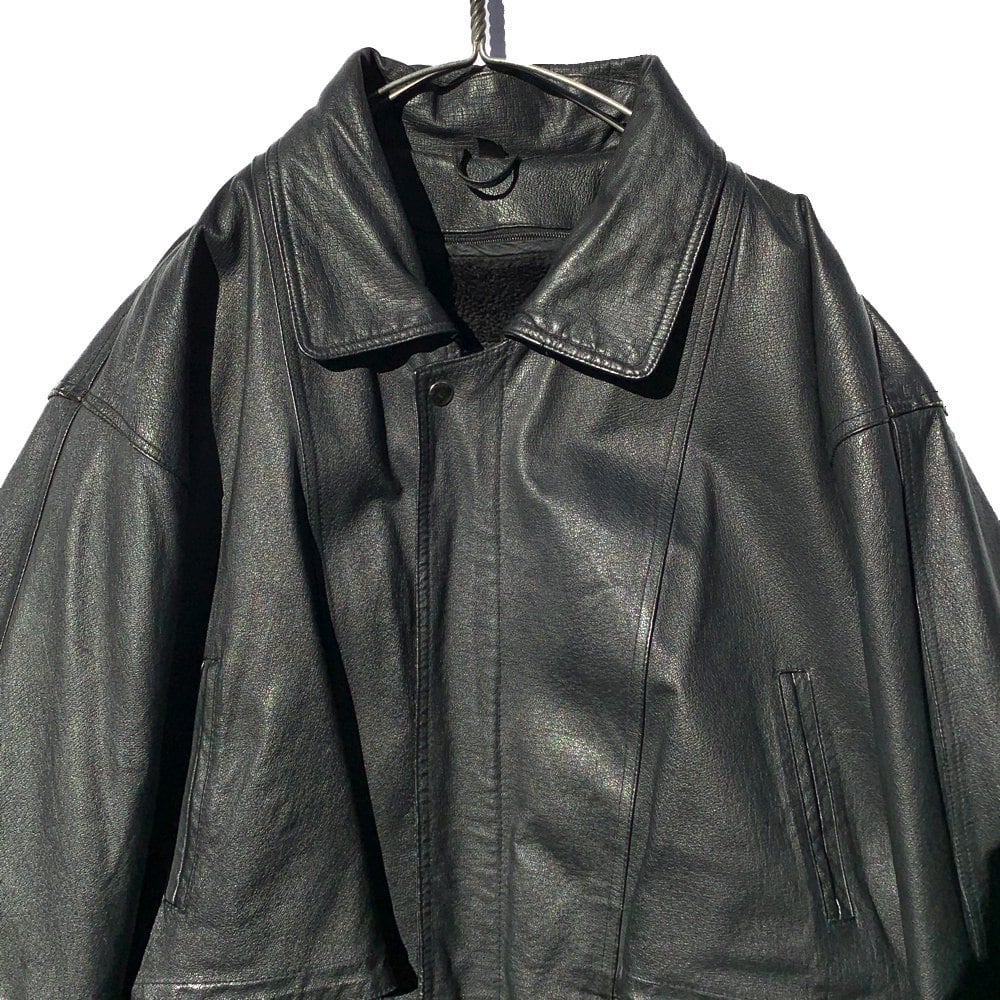 Vintage Big Silhouette Leather Jacket [1980s] [SERGE PLATINI Made