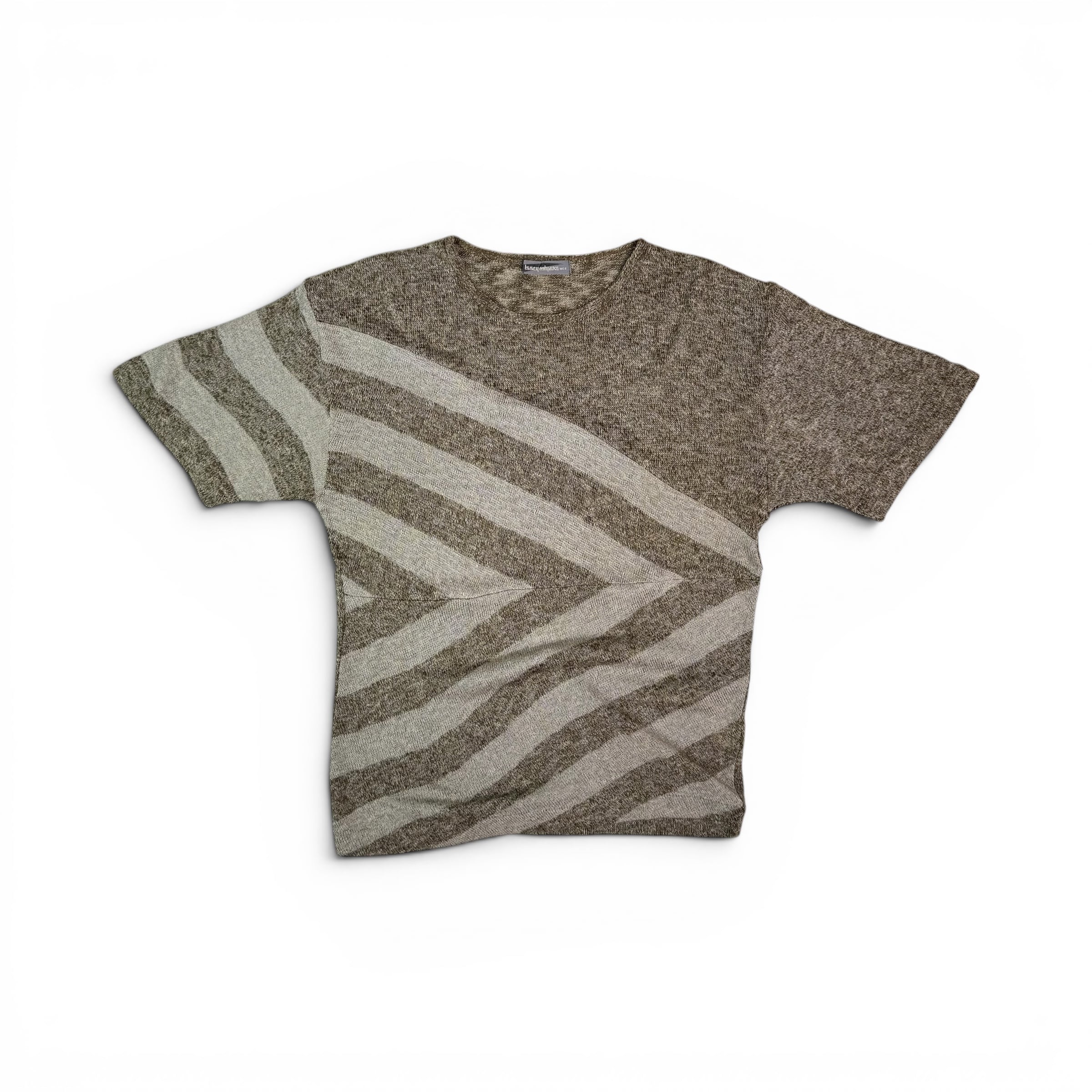 Joe Casely Hayford cable knit print L/S T shirt | seed