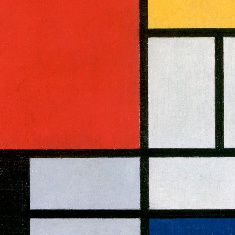 モンドリアン Composition with Red, Yellow, Blue, and Black