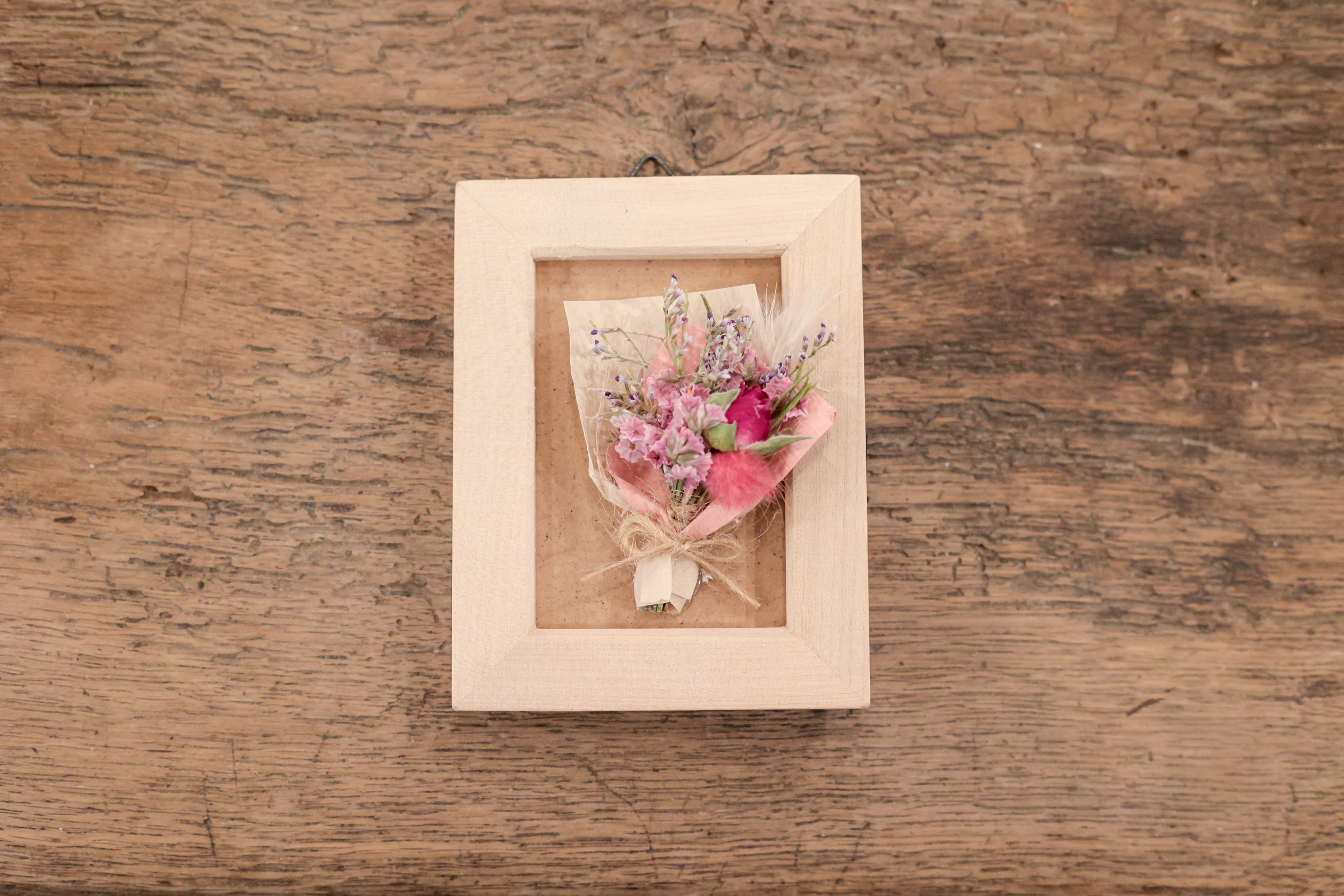ドライフラワー付きミニフレーム ドライフラワー雑貨 プレゼント