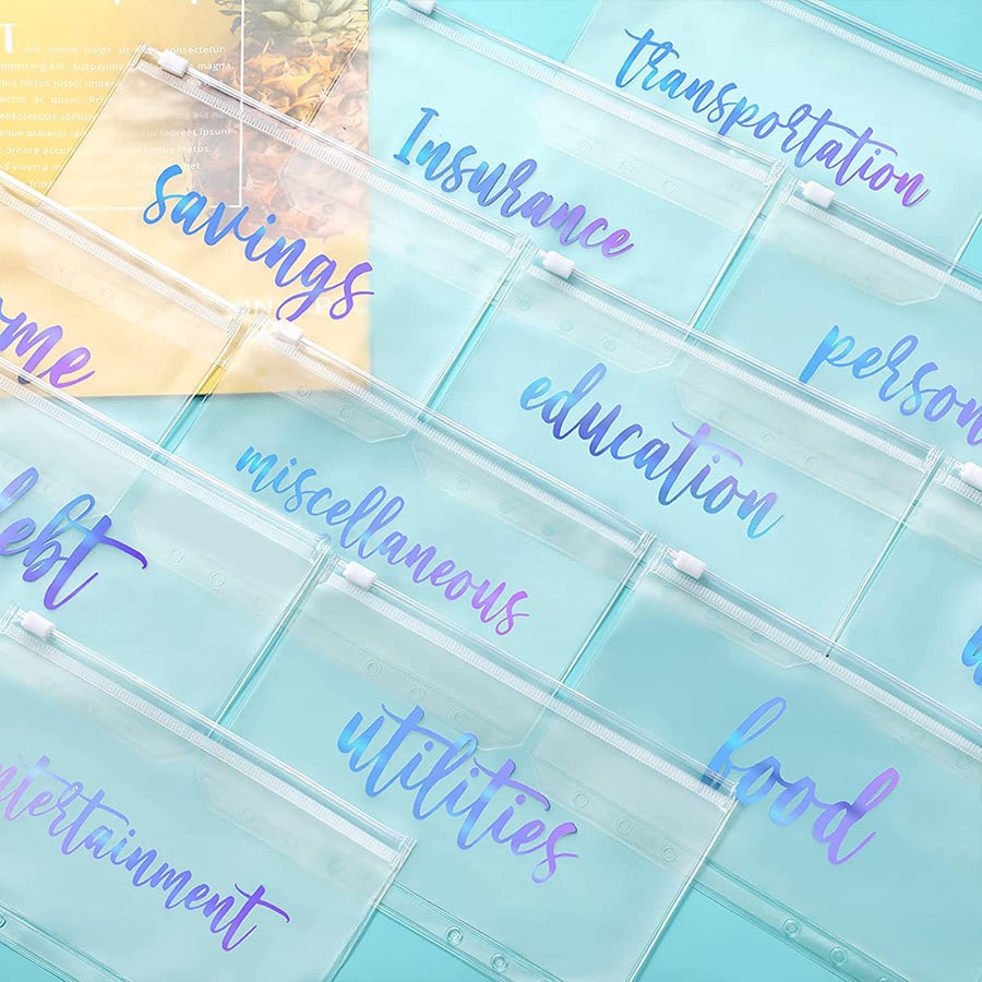 家計管理スライダーポケット 12柄セット 】手帳 バインダー A6サイズ 6