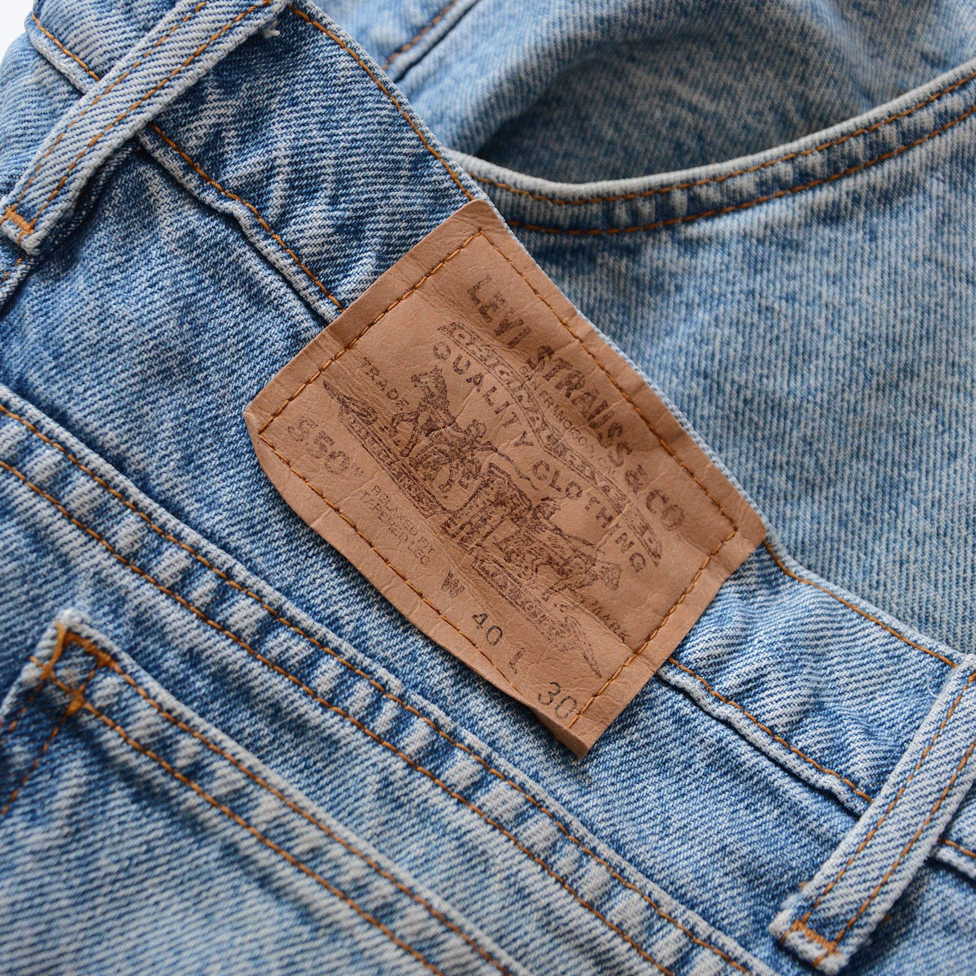 550 Levi's Vintage Denim Pants Relaxed Fit Tapered Leg Made in