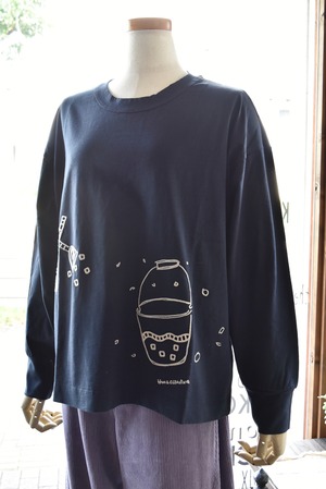 YOSHI KONDO(ヨシコンドウ) 26A/W 刺繡柄長袖Tシャツ