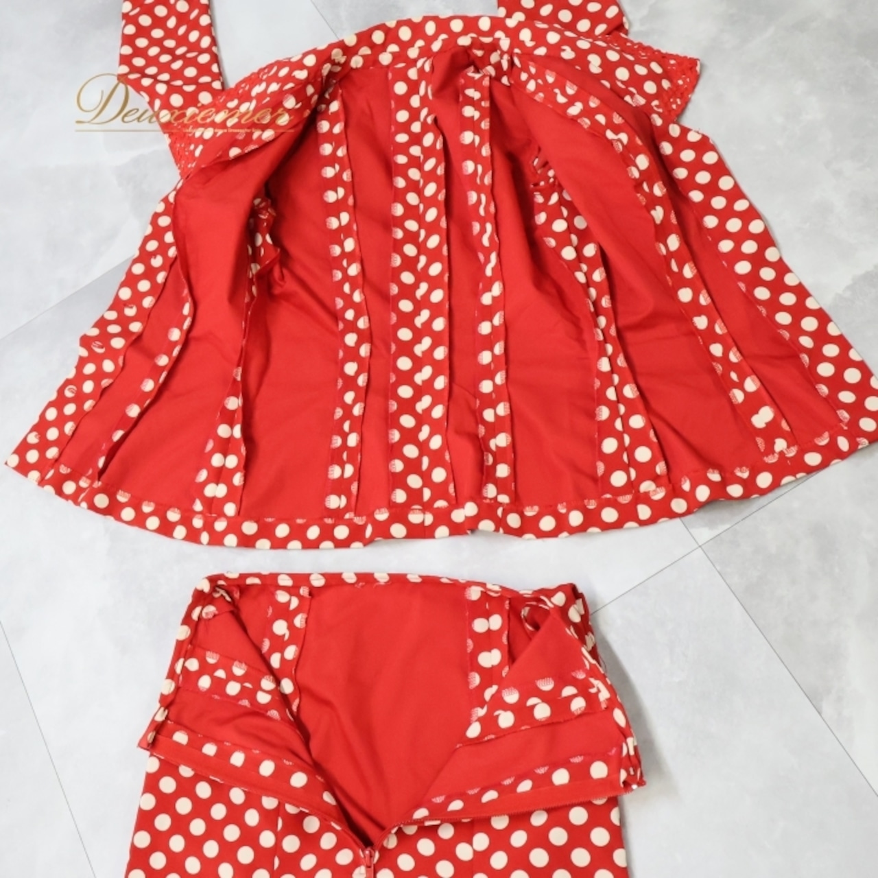 フラメンコ 衣装 ツーピース セットアップ トップス ブラウス ファルダ スカート 赤 白 ドット 水玉 ボランテ フリル 襟 レッド系 ホワイト系 レトロ かわいい ポップ フェス 衣装用 舞台衣装 ダンス 衣装 レディース フラメンコファッション