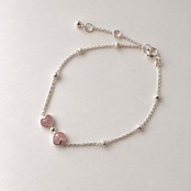 b008 さりげなスピなリボンブレスレット｜silver925 ブレスレット