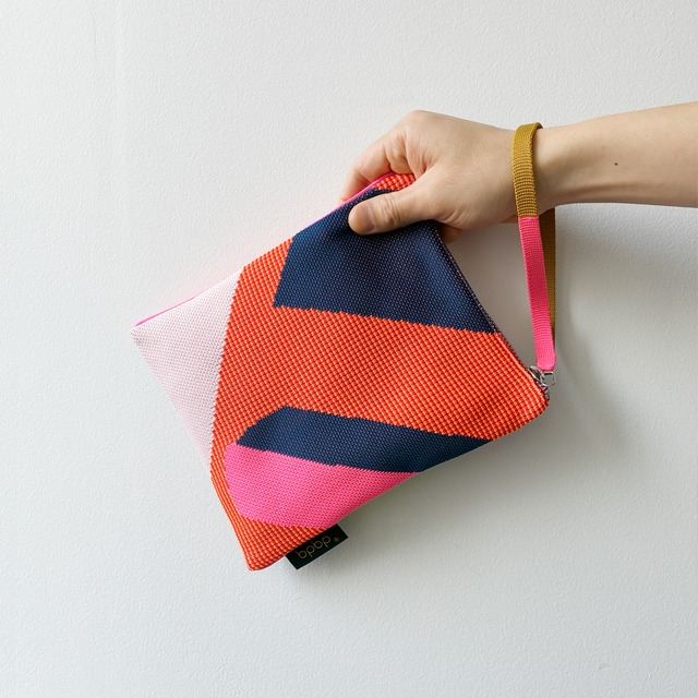 【MASARU SUZUKI】鈴木マサル PIPING HAND STRAP KNIT BAG COLOR ROLL パイピング ハンドストラップ ニットバッグ -カラーロール-