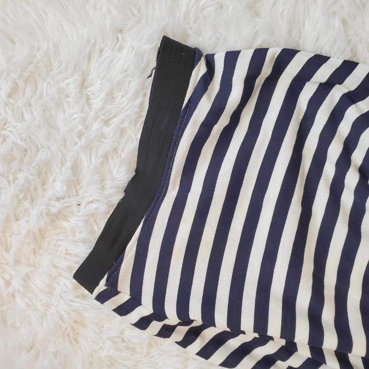 【USED】ZARA　膝丈ワンピース　ボーダー　