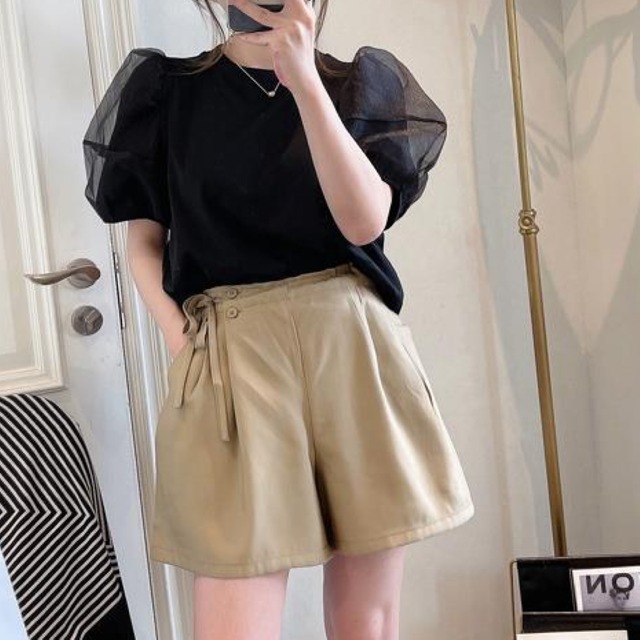 チュールスリーブTシャツ　　22294