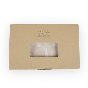 【予約】[ GOPE ] Picture Dog Bandana｜WHITE × BEIGE