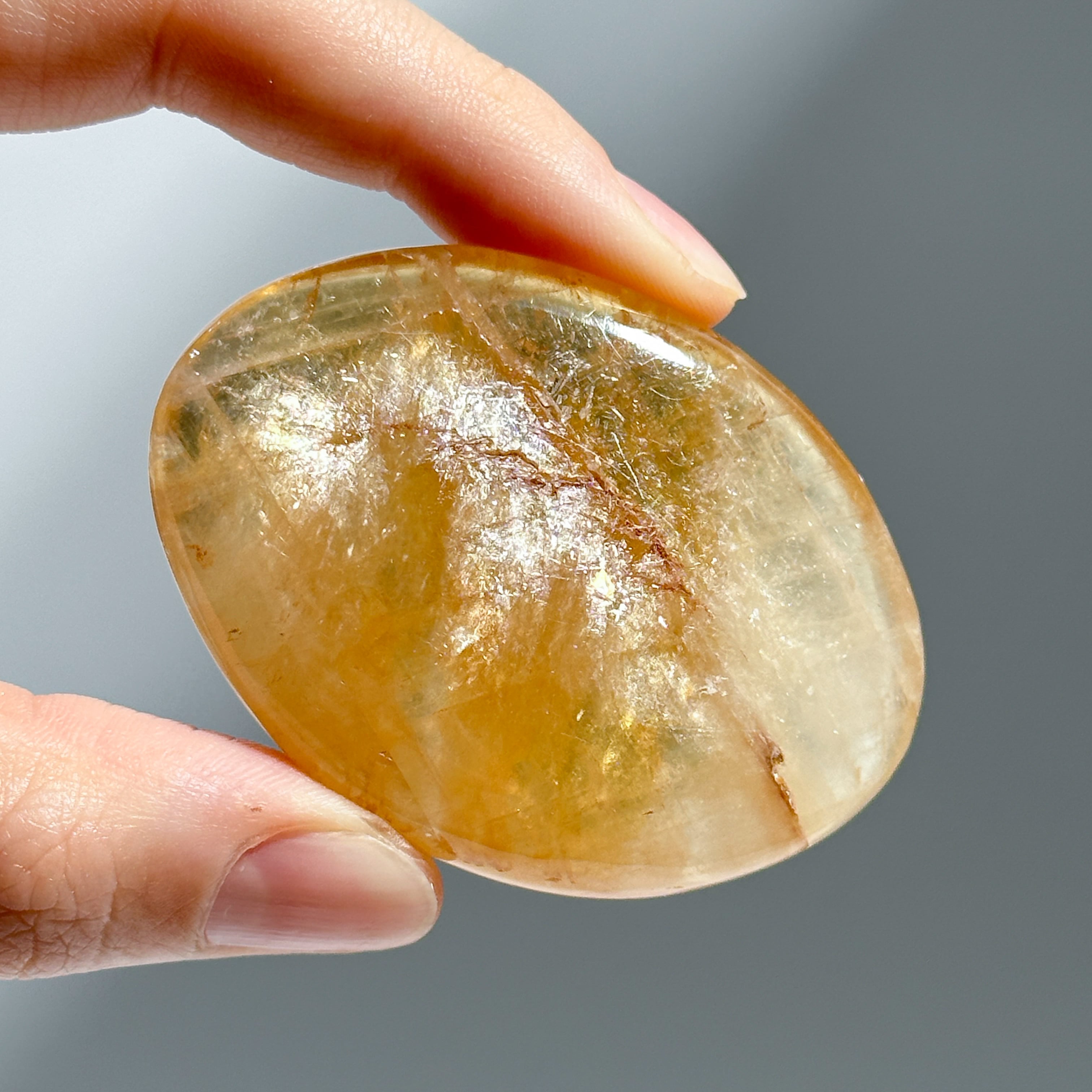 ハニーカルサイト パームストーン02◇Honey Calcite◇天然石・鉱物・パワーストーン