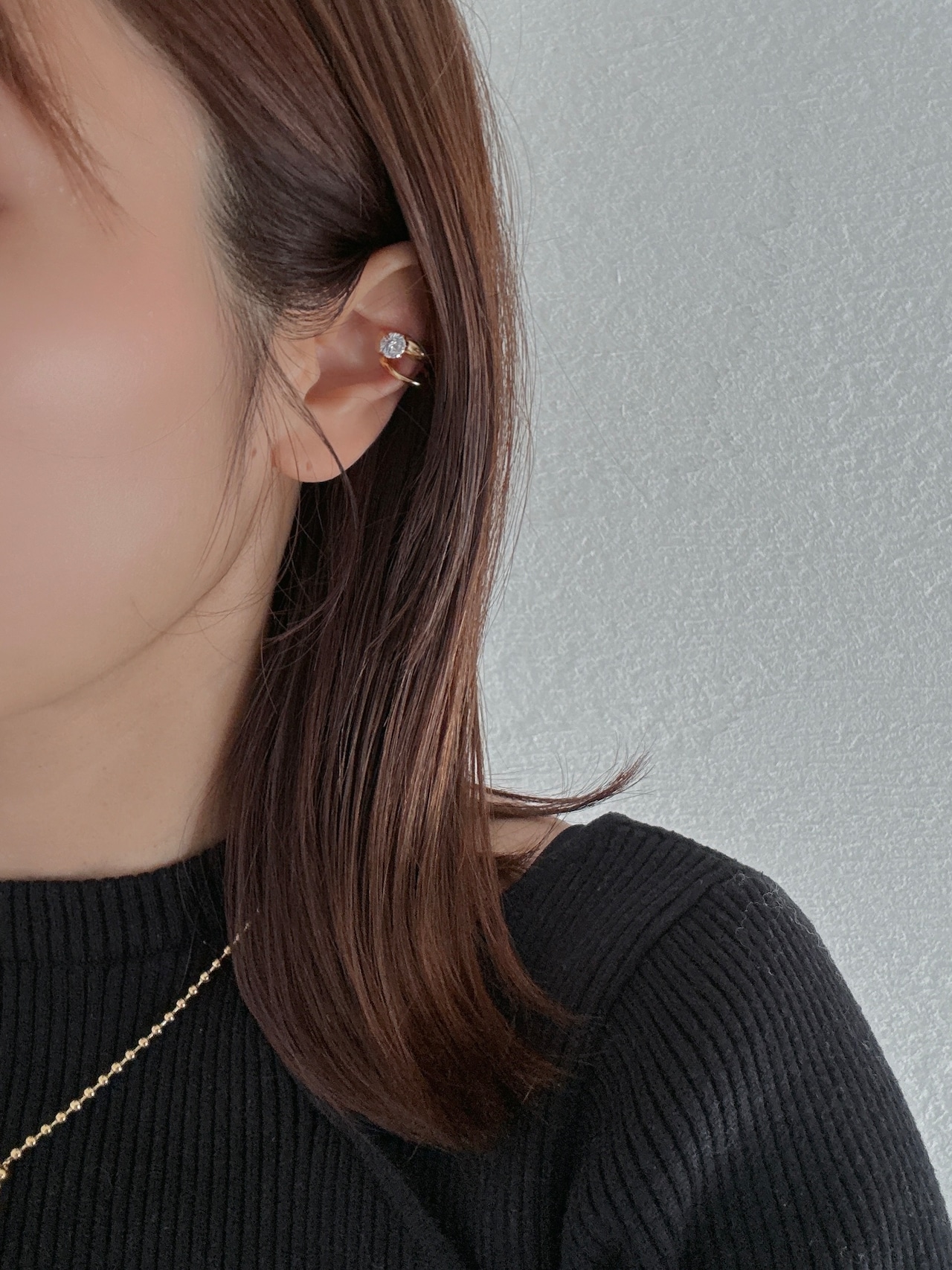 ワンストーンイヤクリップ