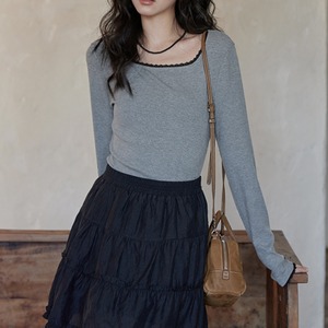 long sleeve inner gray t shirt tops