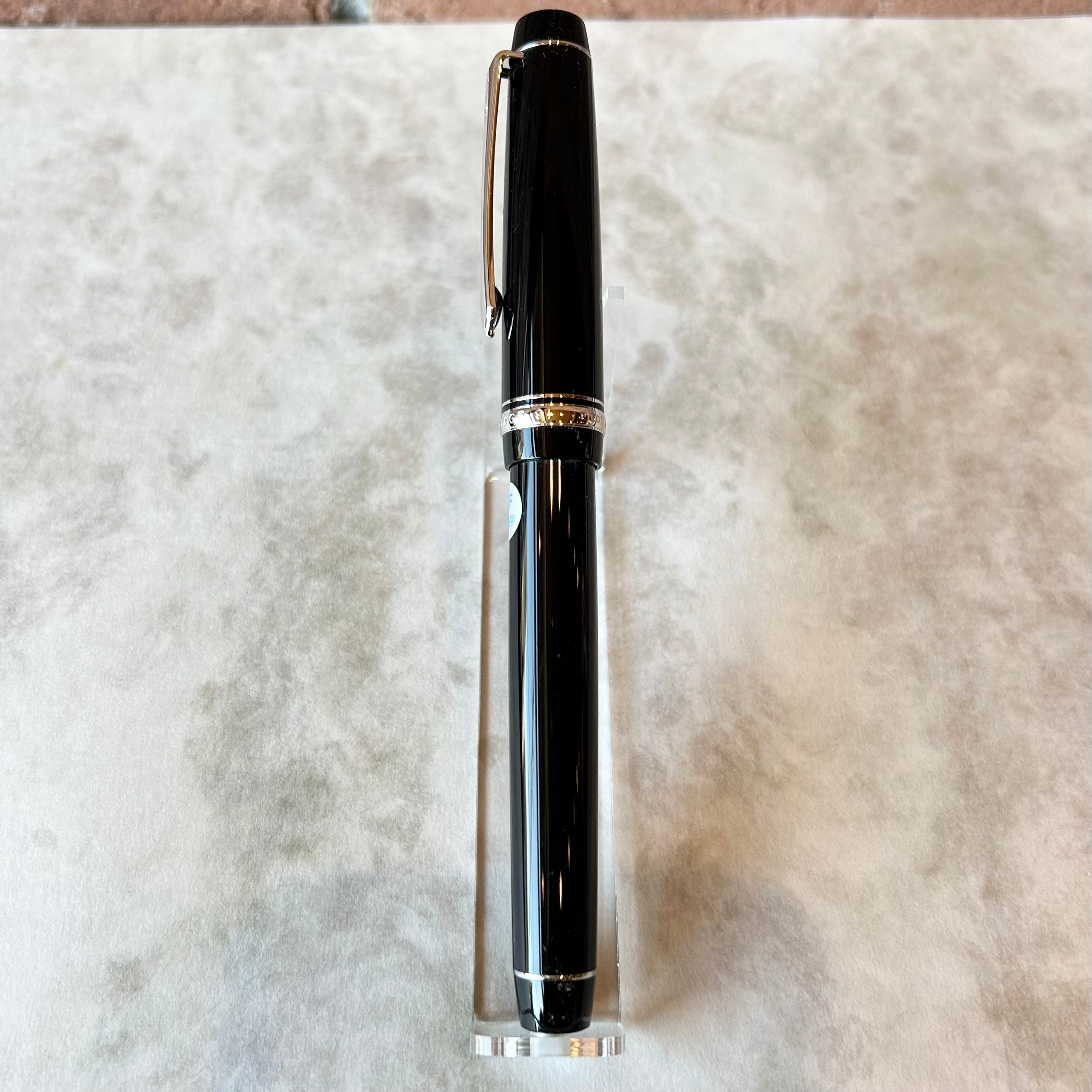廃盤品】PILOT万年筆「カスタムヘリテイジ91（黒銀）」／字幅EF・SF