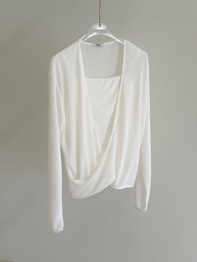 Drape Cardigan × Camisole Set