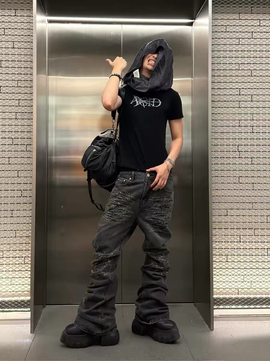 RYE CHASIN】“CRYSTAL WHISKER” STACKED BOOTCUT DENIM | OVERTURE WEB