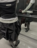 【新作5％OFF・3日間】Premium-Nylon Bubble Skirt_2colors