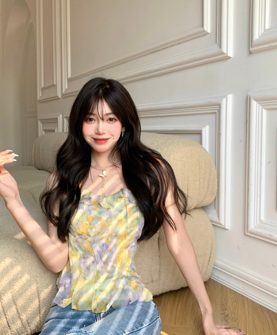 トップス フローラルサマーストラップレスショートジャケット 夏物 花柄 ブラックストロベリース71826038007