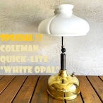 《SP》コールマン クイックライト CQ ビンテージ テーブルランプ ホワイトオパールシェード 1920年代製造 ブラスタンク ホワイトガソリン 完全分解清掃 点火良好 ゴールド USA製 美品 SPECIAL