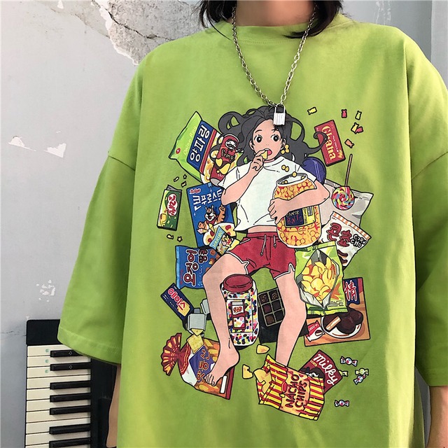 原宿系アニメ Acgアバンギャルドスタイリッシュ学生tシャツ 75shops 原宿系アニメ Acgアバンギャルドスタイリッシュ学生tシャツ 75shops