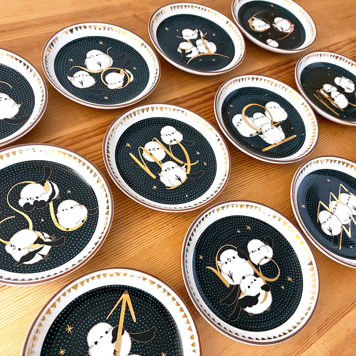 九谷焼の豆皿 12星座シマエナガ | ぴよ手帖｜シマエナガ雑貨 OFFICIAL