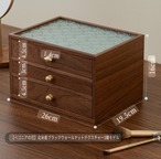 ジュエリーボックス 木製 3段 引き出し式 アクセサリーケース 宝石箱 収納ボックス 大容量 ネックレス収納 おしゃれ