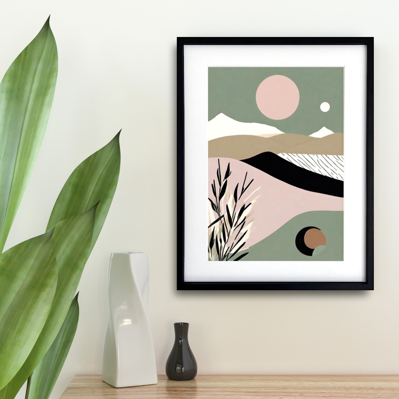 Xanadu｜幻想的な理想郷を描いたミニマルアートポスター｜北欧モダンインテリアに映える静かな美の一枚｜A4ポスター