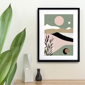 Xanadu｜幻想的な理想郷を描いたミニマルアートポスター｜北欧モダンインテリアに映える静かな美の一枚｜A4ポスター