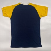 イングランド製 Gymphlex ジムフレックス 半袖 ラグラン Tシャツ サイズ M/ネイビー×イエロー メンズ ビンテージ
