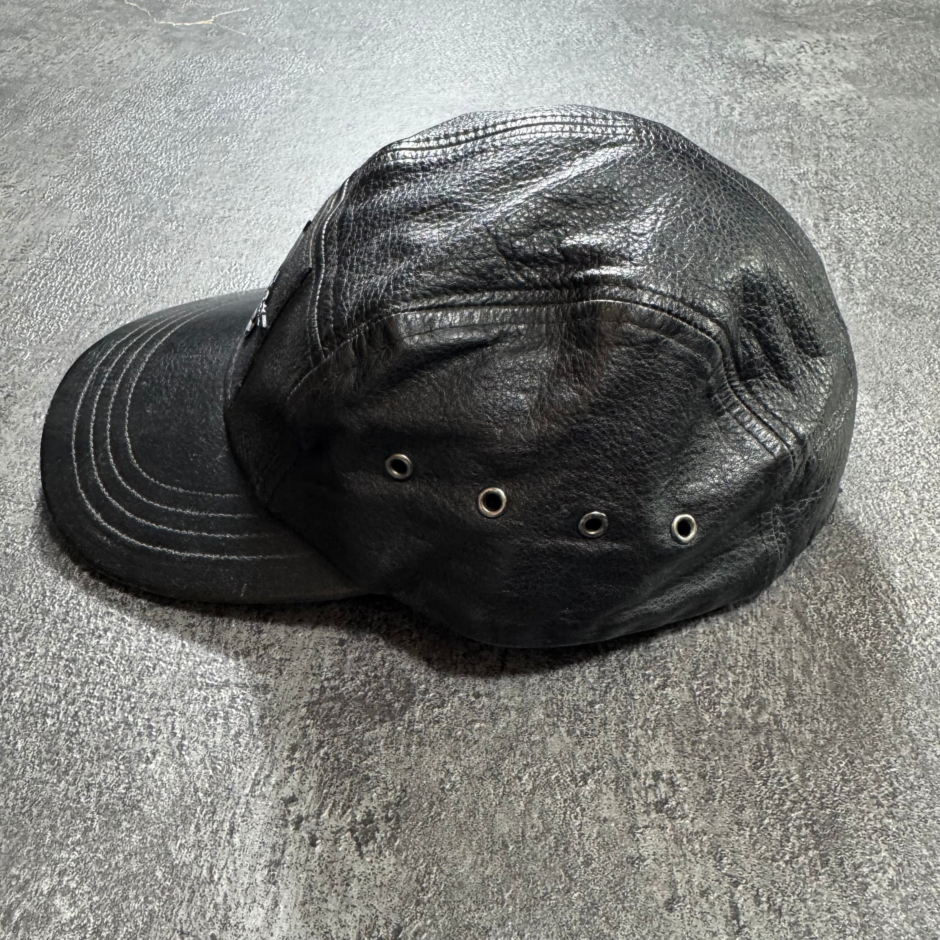 90s POLO SPORT Black Leather Cap ポロスポーツ レザーキャップ
