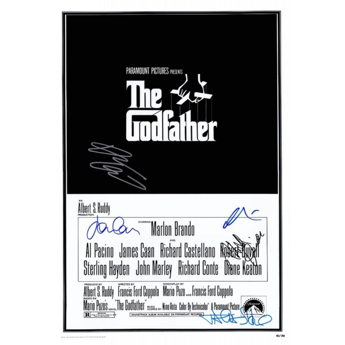 The Godfather(ゴッドファーザー)【5名直筆サイン入りポスター 