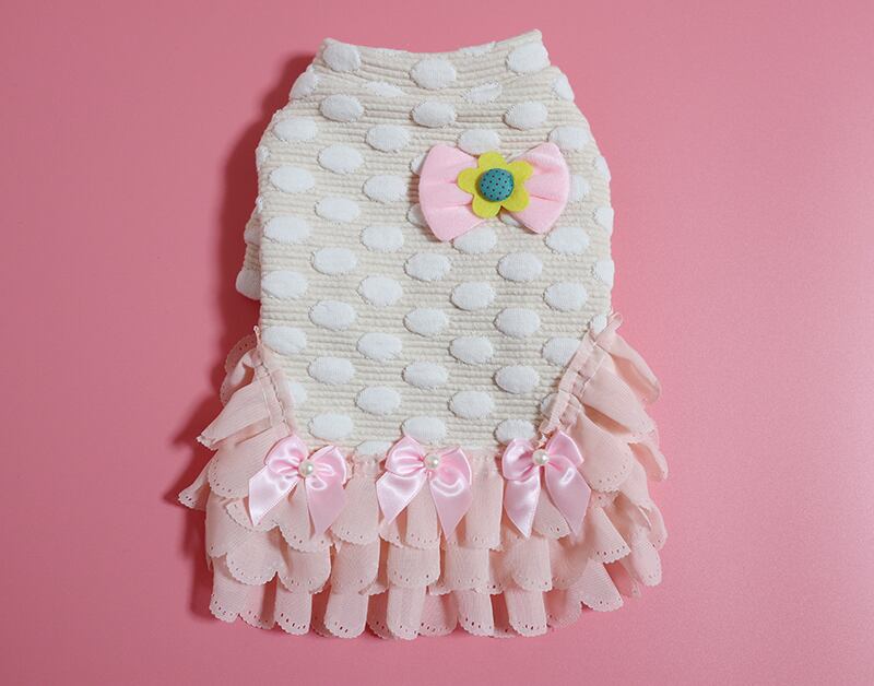 水玉ワンピース XS ~ 2XL 2color / 犬服 ワンピース 犬の服 秋冬 小型犬 中型犬 大型犬 ドッグウェア