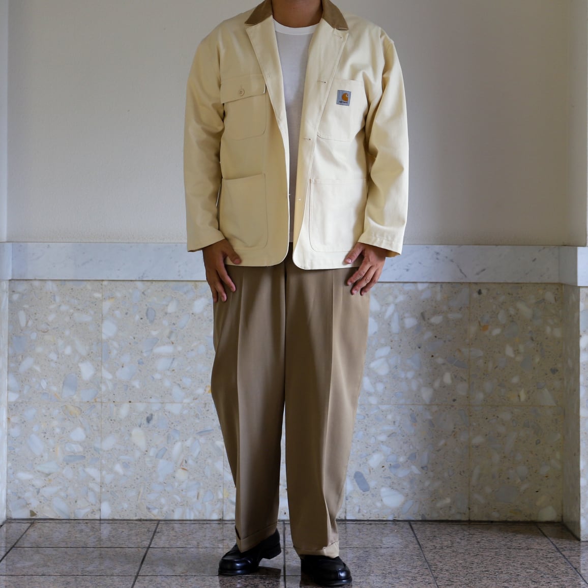 極美品】50s special vintage pants rayon gabardine trousers beige