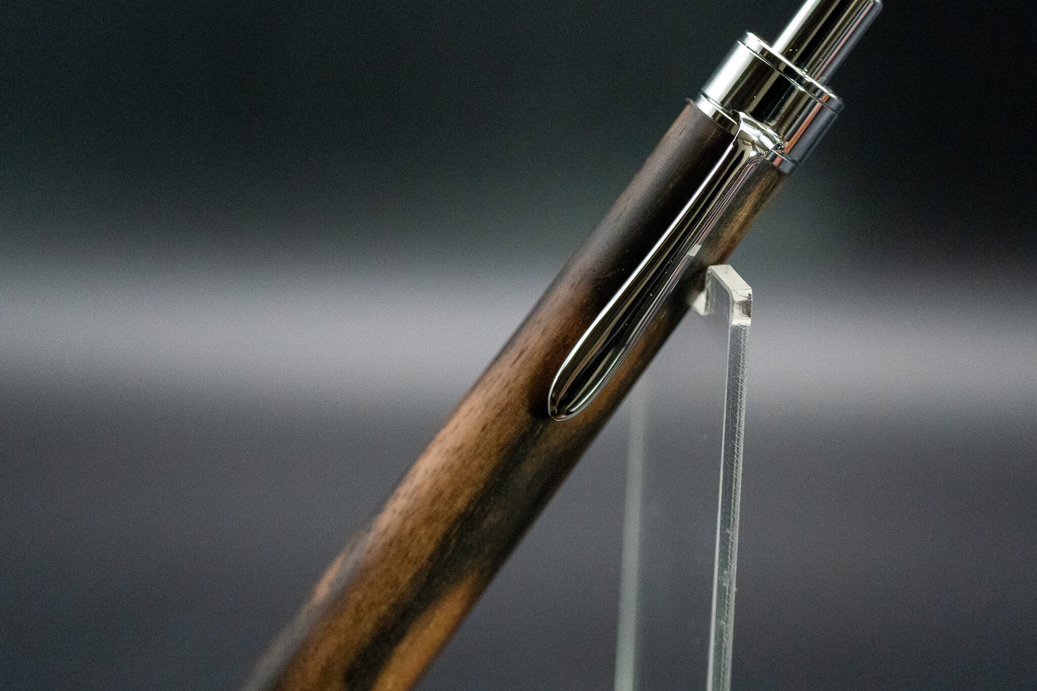 【魅惑の黒い紋様】 黒柿孔雀杢 極上 silver MP ※BPにも変更可