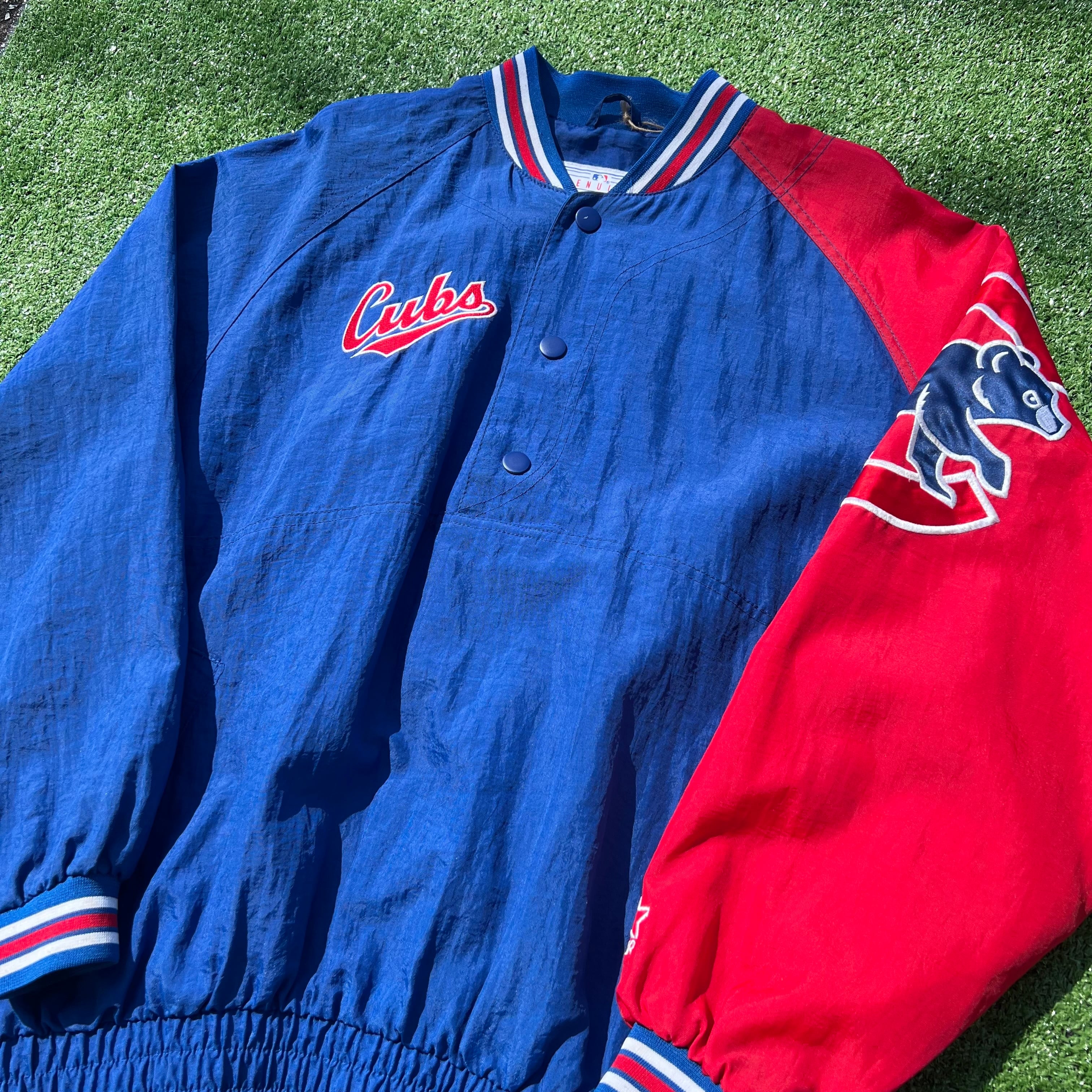 【送料無料】 USA古着 スタジャン MLB シカゴ・カブス USA製 90s MLB 90s シカゴ・カブス プルオーバー ナイロンジャケット STARTER